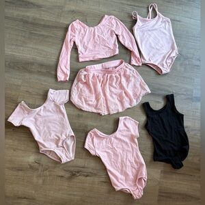 Girls Ballet Leotard & Skirt Lot- Sizes 3-6(6 items total)